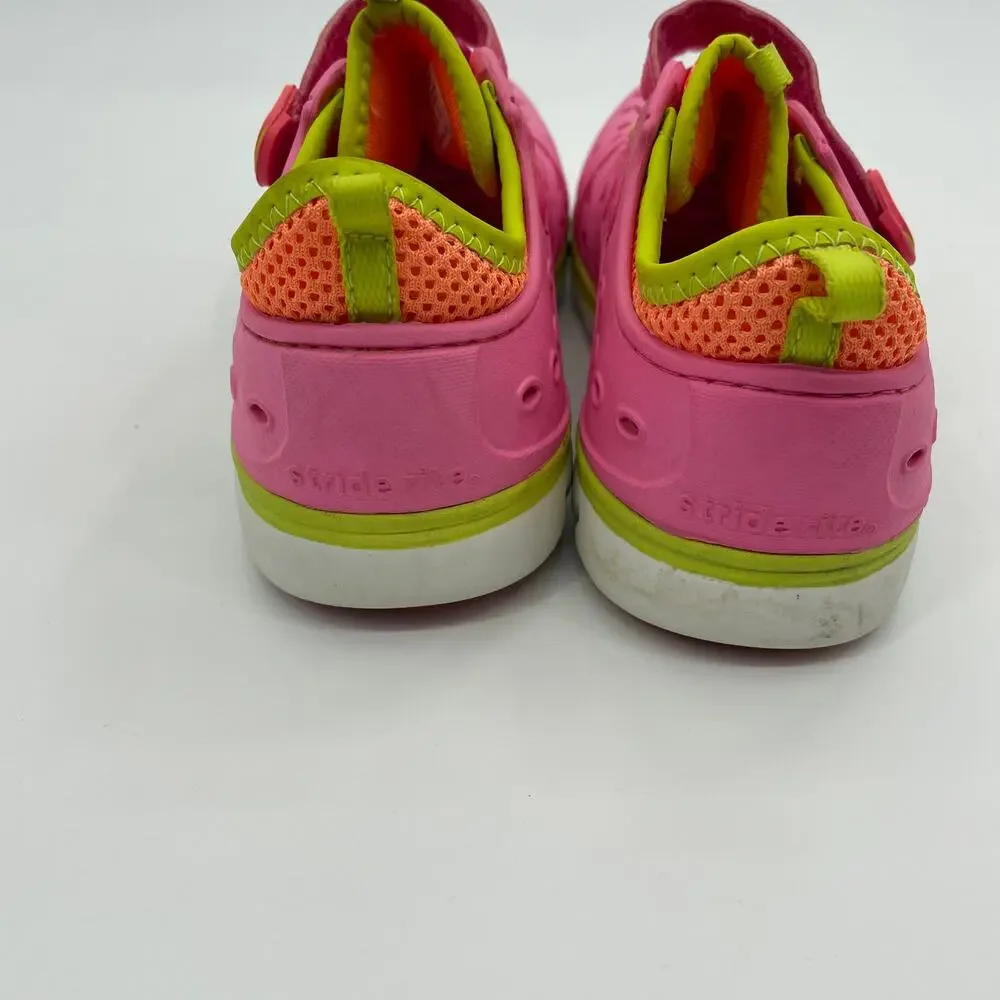 STRIDE RITE Made 2 Play Phibian Girls Water Shoes Pink Elastic Closure M2P